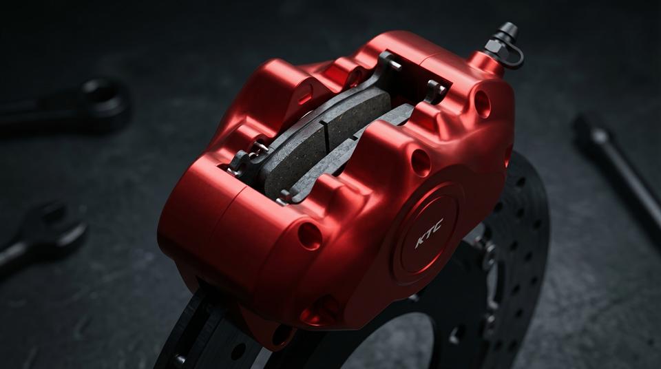 Detailed close-up of MotoCaliper with purple accents